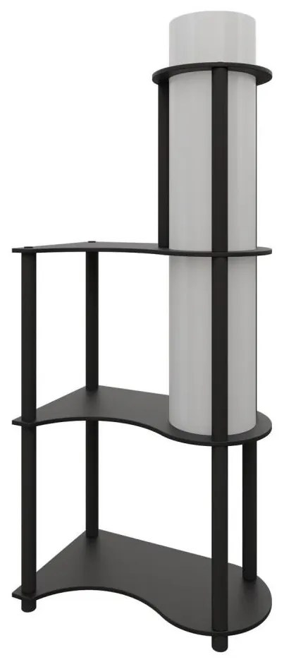 Lampada da terra con ripiani NOTO 1xE27/40W/230V nera