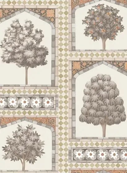 Cole & Son Carta da parati Sultan's Palace - Gold/ Spice