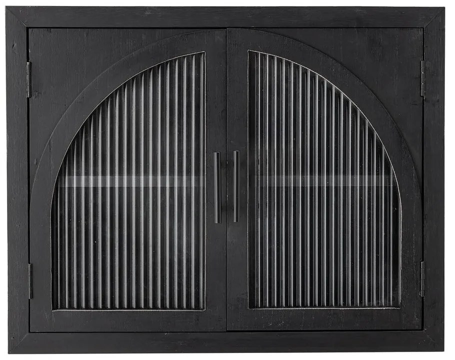 Vetrina nera in abete massiccio da appendere 62x49x23 cm Lario - Bloomingville