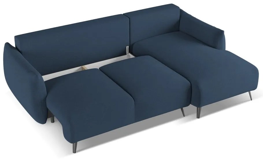 Divano angolare blu (con penisola a destra) Malie – Makamii