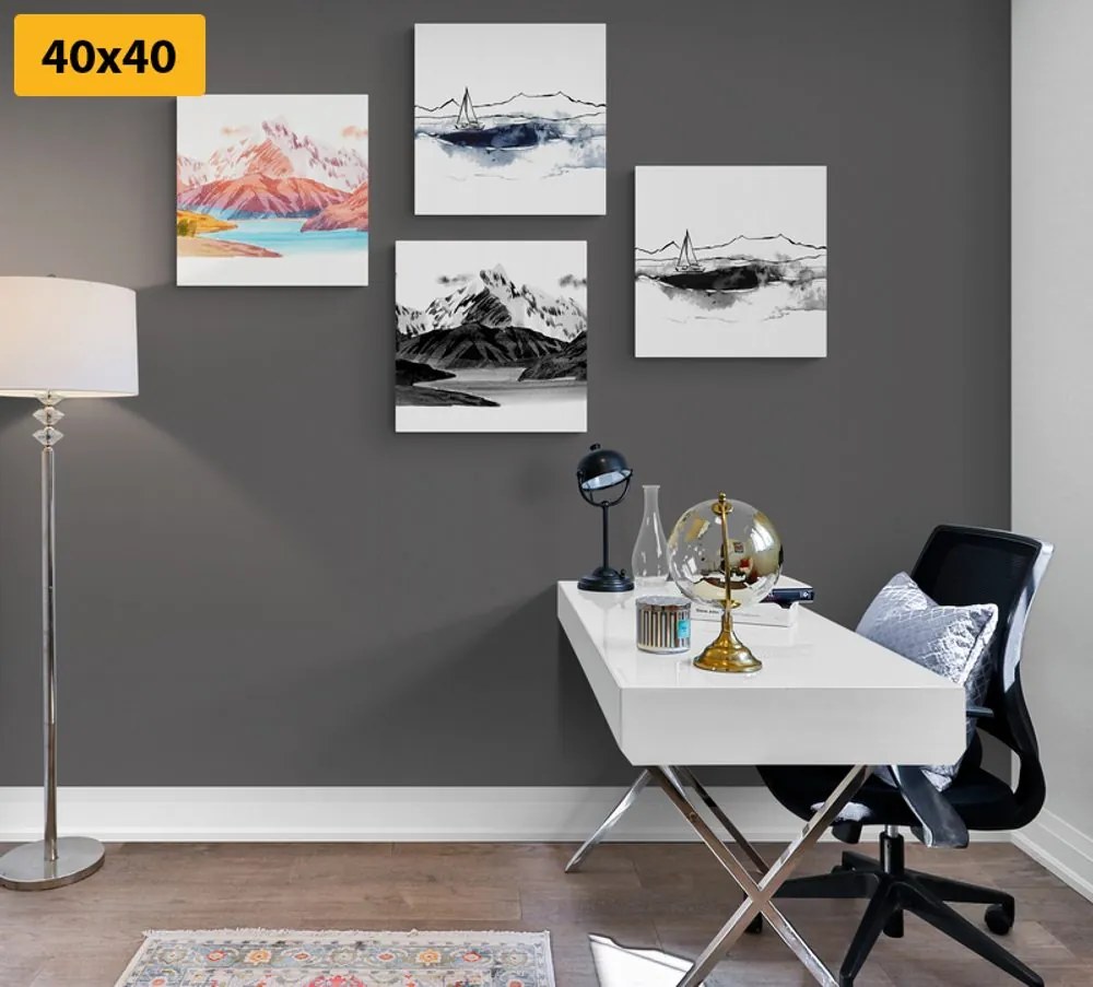 Set di quadri – Paesaggio magico in stile pittura