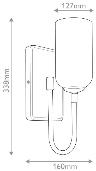 Kichler KL-SOLIA-1W-CPZB - Lampada da bagno a LED SOLIA 1xG9/3W/230V IP44, finitura oro