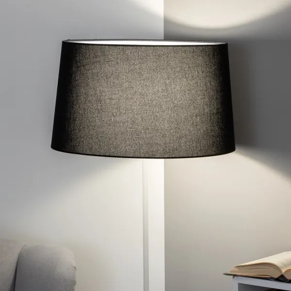 Brilagi - Lampada da terra LED CERIA, 1x E27/40W/230V, Ø 45 cm, nera/bianca