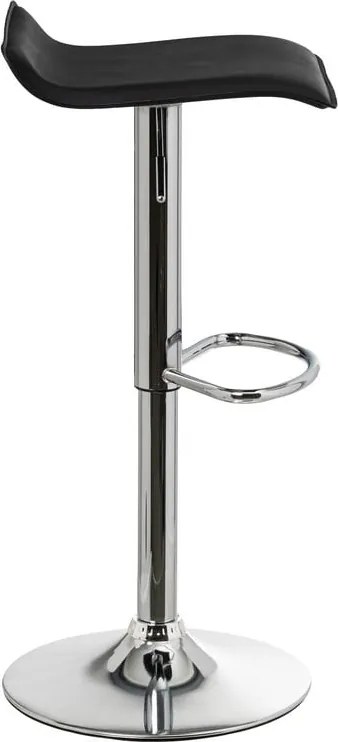 Set di sedie da bar nera in imbottito con altezza regolabile 2 pz (altezza della seduta 63 cm) – Casa Selección