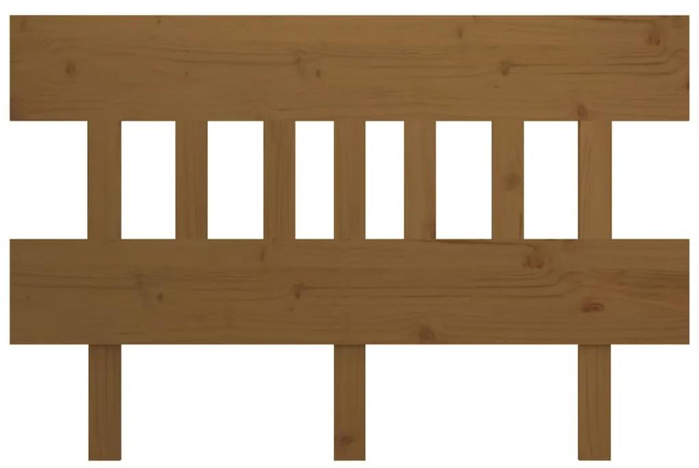 Testiera per letto miele 123,5x3x81cm in legno massello di pino