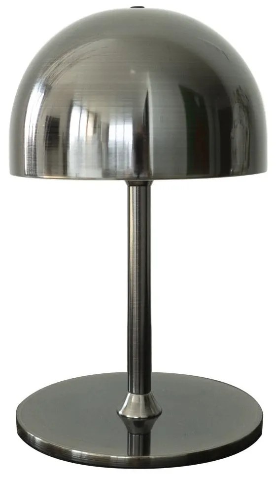 Lampada da tavolo LED grigio scuro con paralume in metallo con telecomando (altezza totale 22 cm) Tim – Sirius