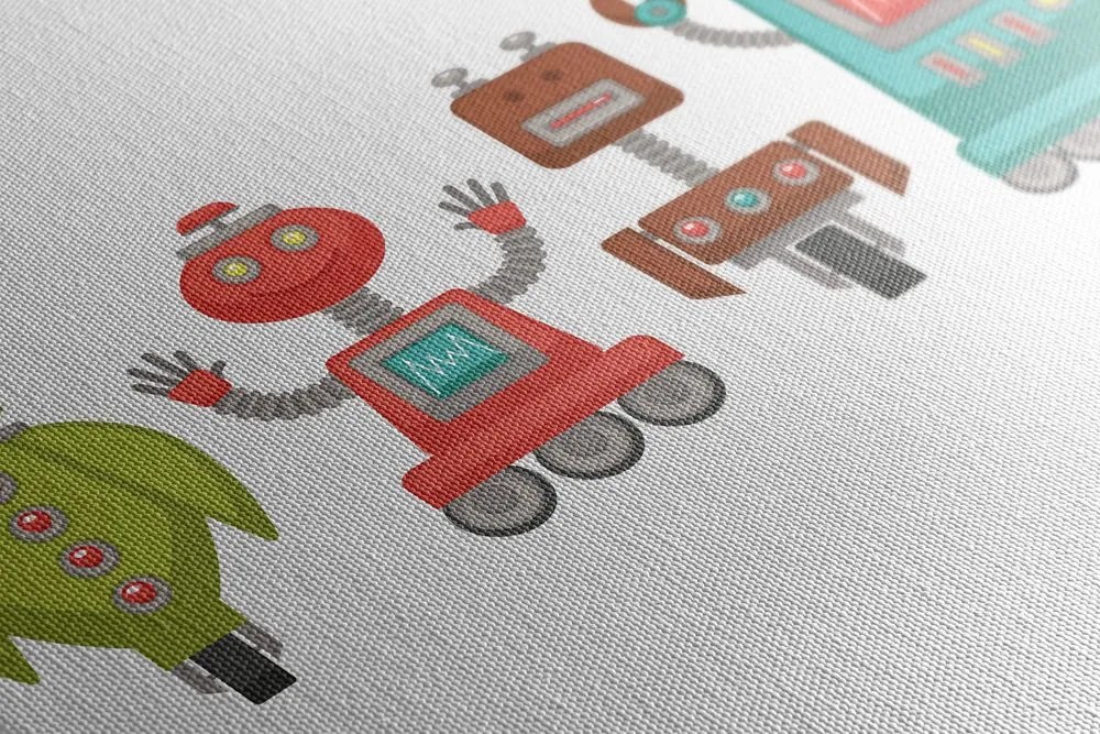Quadro su tela – Famiglia di robot