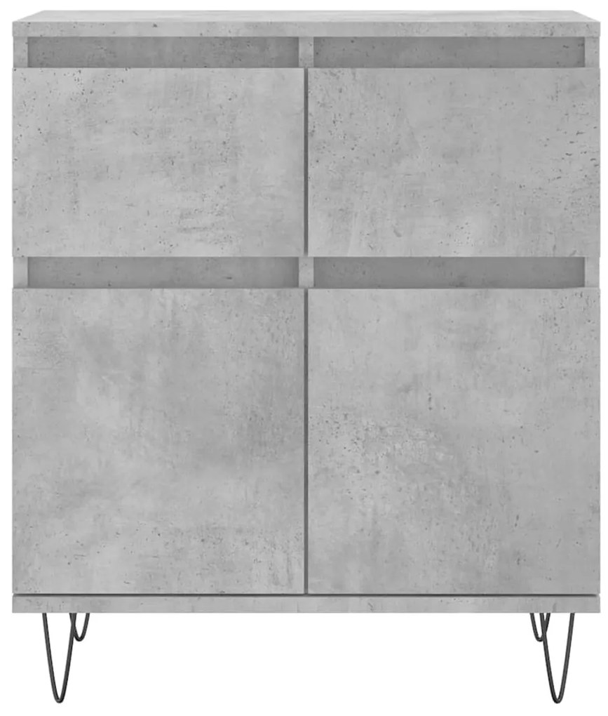 Credenza grigio cemento 60x35x70 cm in legno multistrato