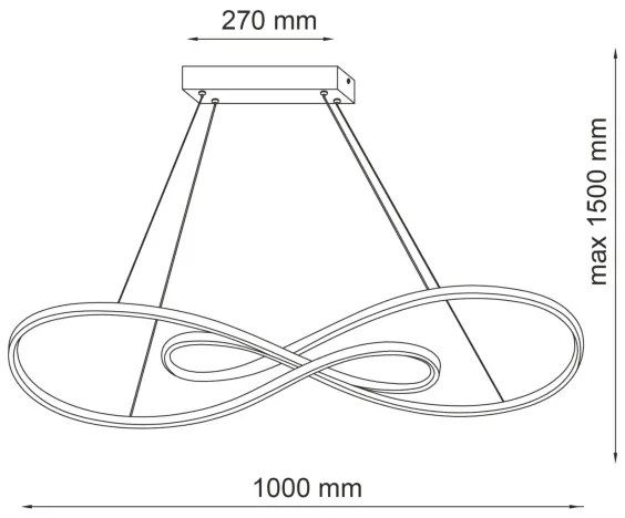 Lampadario LED a sospensione con filo ZUMBA LED/50W/230V oro