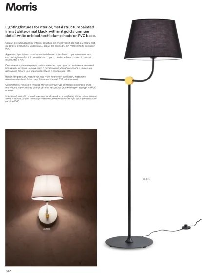 Redo 01-1981 - Lampada da tavolo MORRIS 1xE27/42W/230V nera