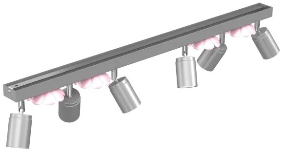 Faretto FLOWER 6xGU10/8W/230V cromo opaco