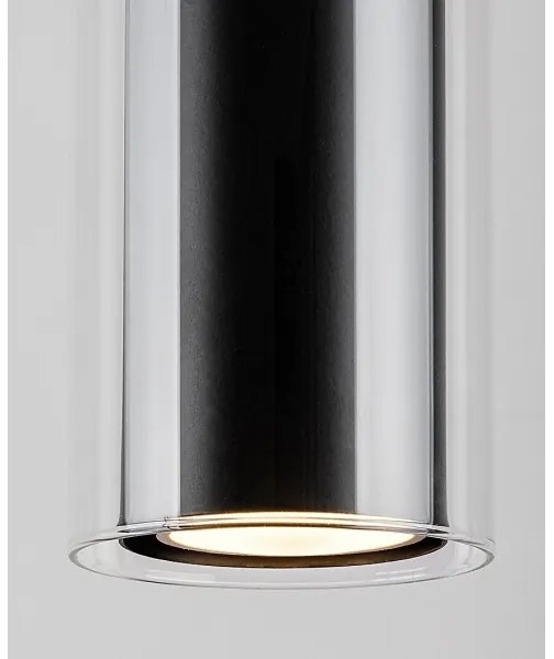 Rabalux 72047 - Lampadario a sospensione con filo KALEVI 1xGU10/50W/230V limpido/nero