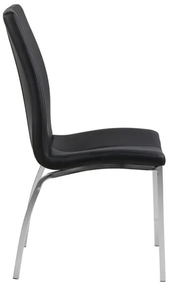 Sedia da pranzo AMAL 1 pz nero/cromo opaco