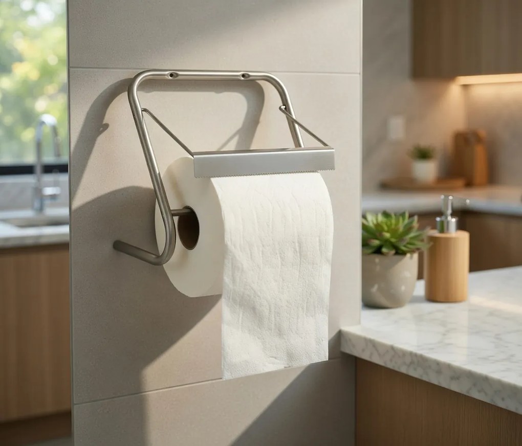 Porta Rotolo da Parete per Carta Asciugamani Multiuso 30 cm Agrati 8050X in Acciaio Inox AISI304...