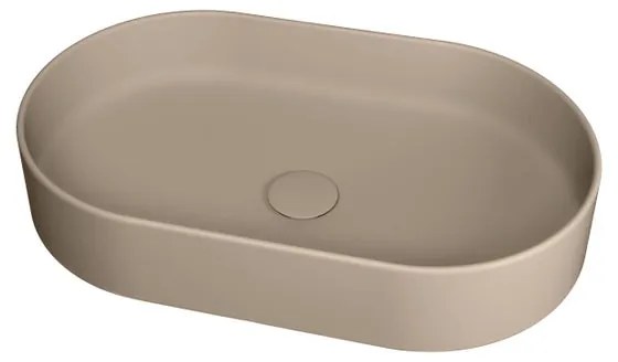 Lavabo da appoggio Smash ovale in ceramica L 60 x H 14 x P 20 cm marrone