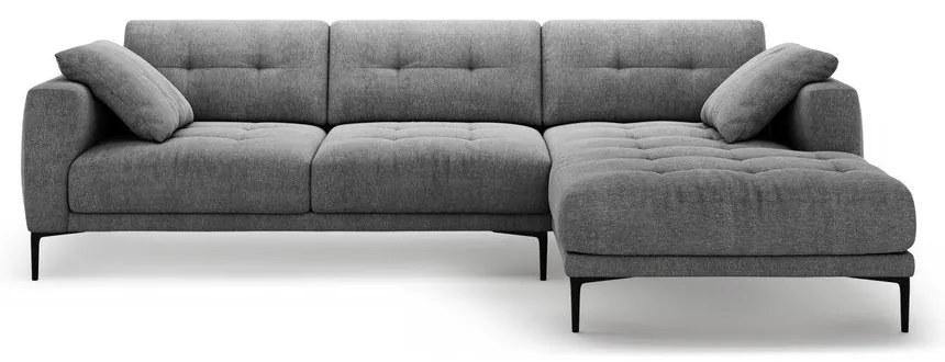 Divano angolare grigio (con penisola a destra/con chaise lounge) Bemy – Micadoni