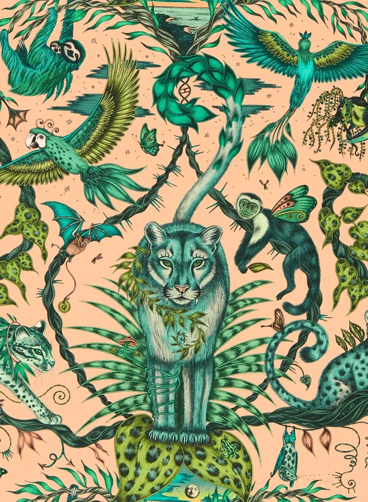 Clarke & Clarke Carta da parati Bosque Dreams - Pink