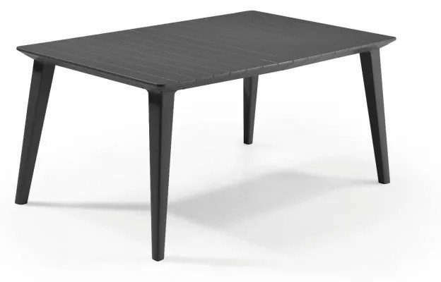 Tavolo da pranzo per giardino Lima KETER struttura e superficie in Resina  antracite per 6 persone 157x98cm