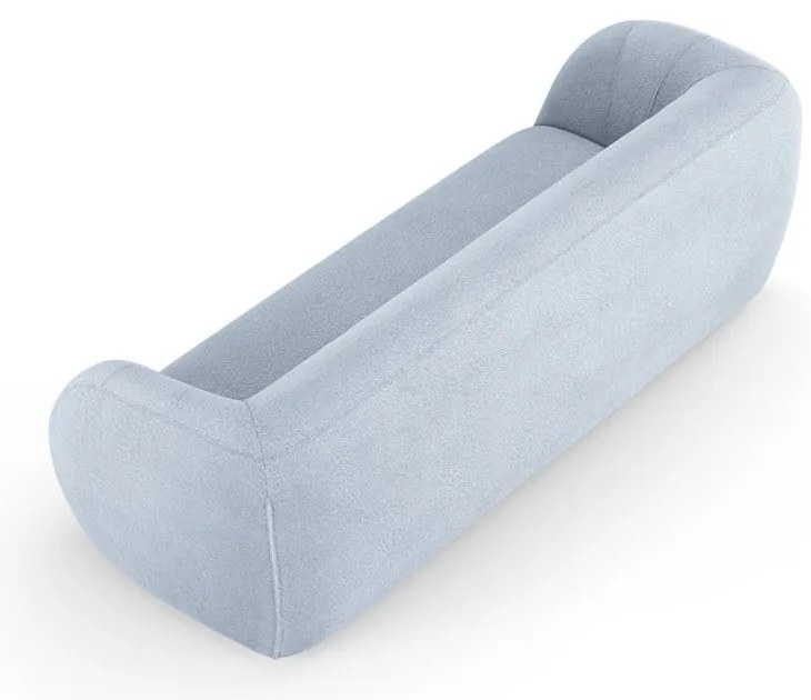 Divano in tessuto bouclé azzurro 230 cm Essen - Cosmopolitan Design