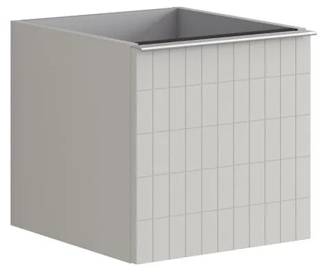 Struttura semi colonna da bagno Pixel2 cassetti laccato opaco grigio pastello L 40 x H 40 x P 45.5 cm