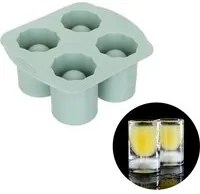Stampo ghiaccio in silicone 4 cubi tondi