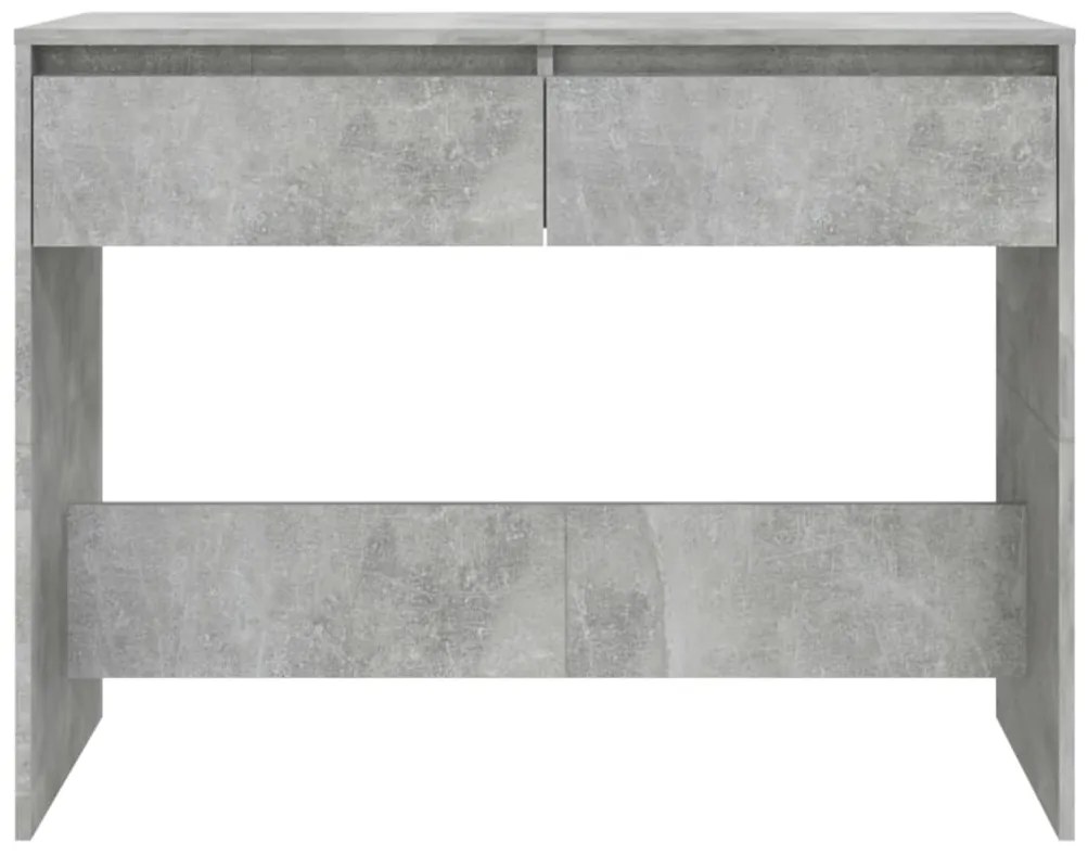 Tavolo consolle grigio cemento 100x35x76,5 cm in truciolato