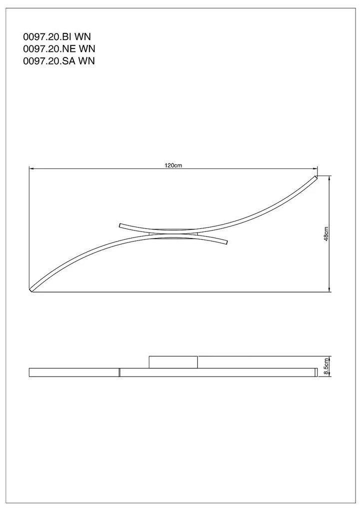 Hyperbola plafoniera lamp 30w 3000/4000k