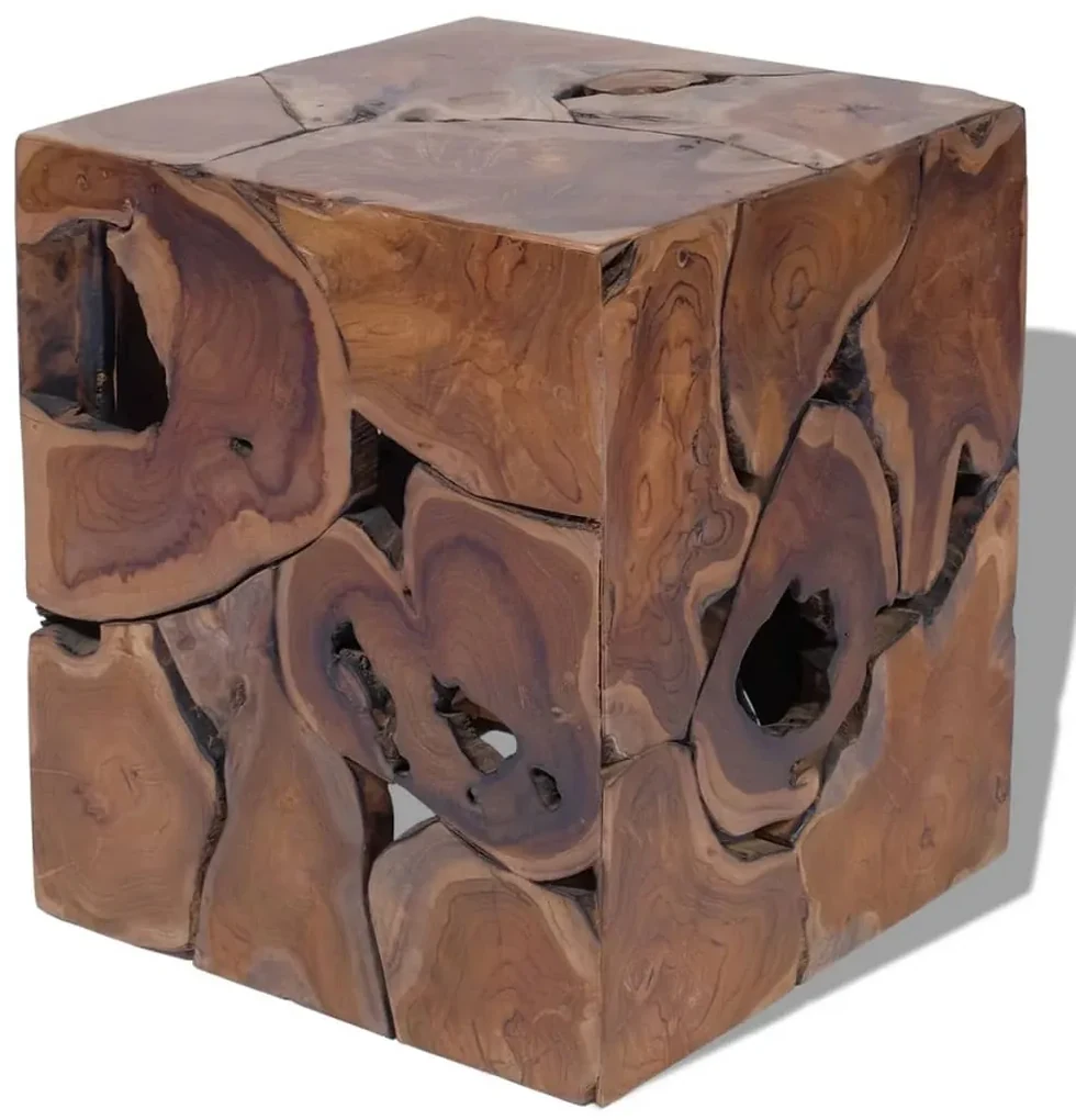 Sgabello in legno massello di teak