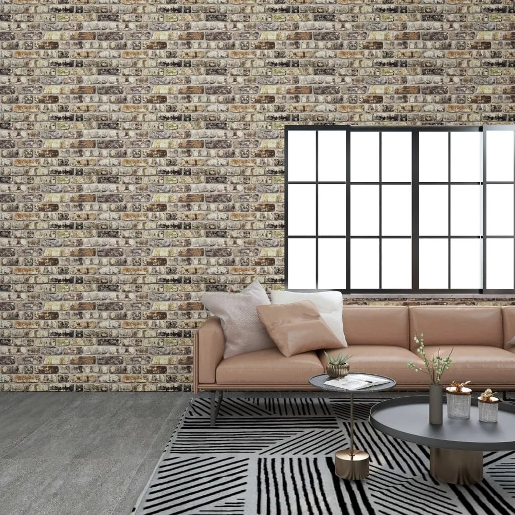 Pannelli Murali 3d Con Design A Mattoni Multicolore 10 Pz Eps /