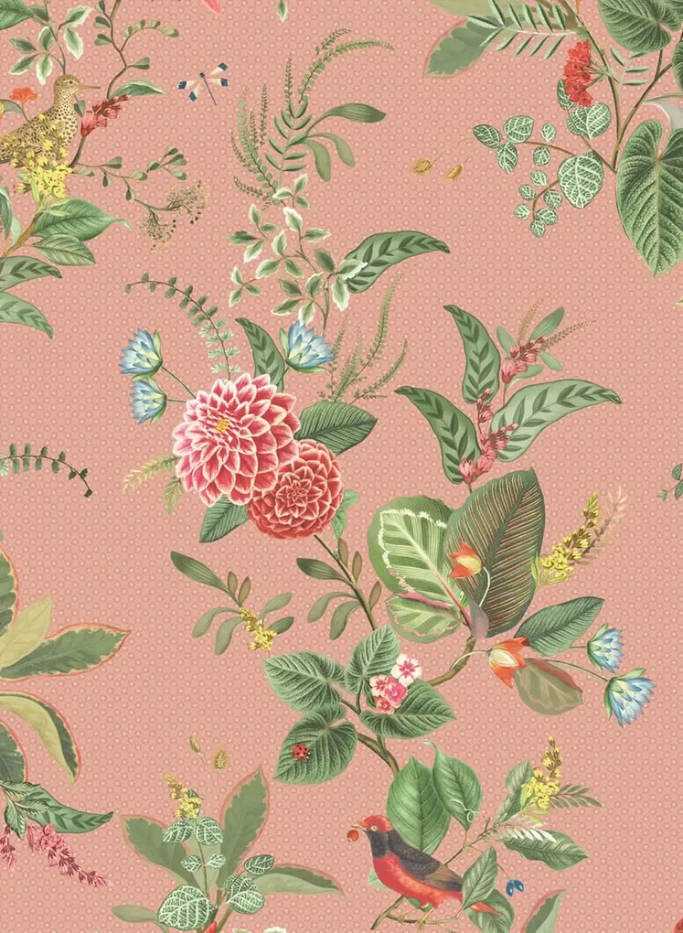 Eijffinger Carta da parati Floris - Pink