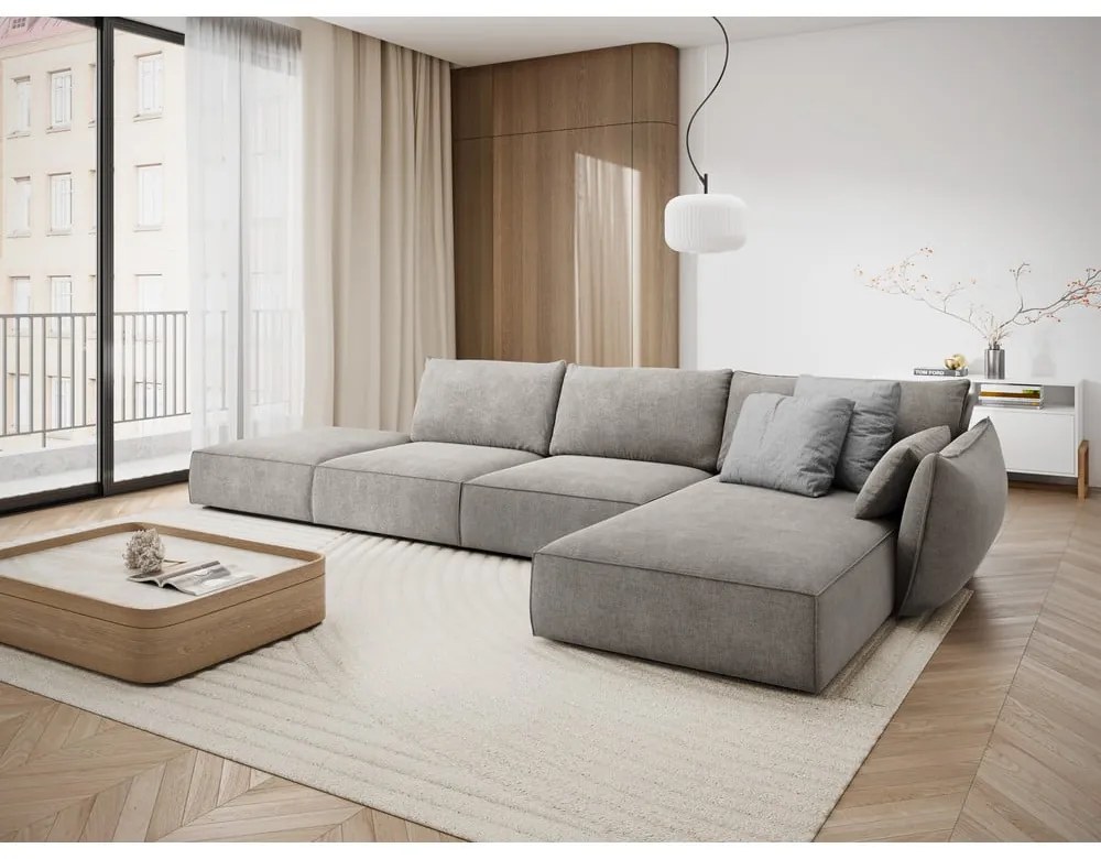 Divano angolare grigio chiaro (angolo destro) Vanda - Mazzini Sofas