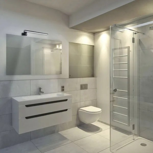 LED Applique da bagno SHINE LED/11W/230V 42 cm IP44 nero