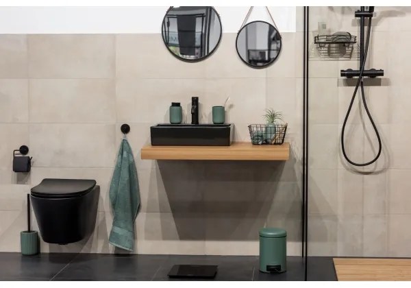 WENKO 24807100 - Dispenser di sapone BELLUNO 8x13,5 cm verde/nero