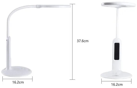 LED TABLE LAMP  WHITE 7W WITH CALENDAR 2700K-6500K 360lm AC100-240V L162*W162*H280mm