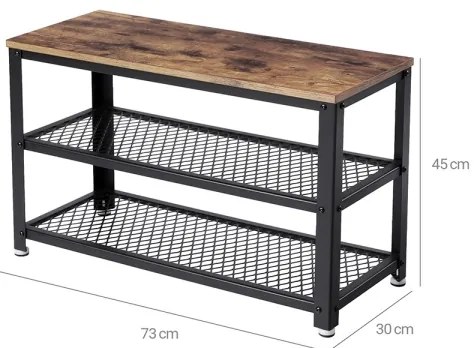 Scarpiera DAVOR marrone/nero