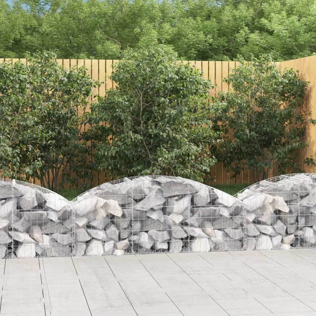 Cesto Gabbione Ad Arco 150x50x40/60 Cm Ferro Zincato /