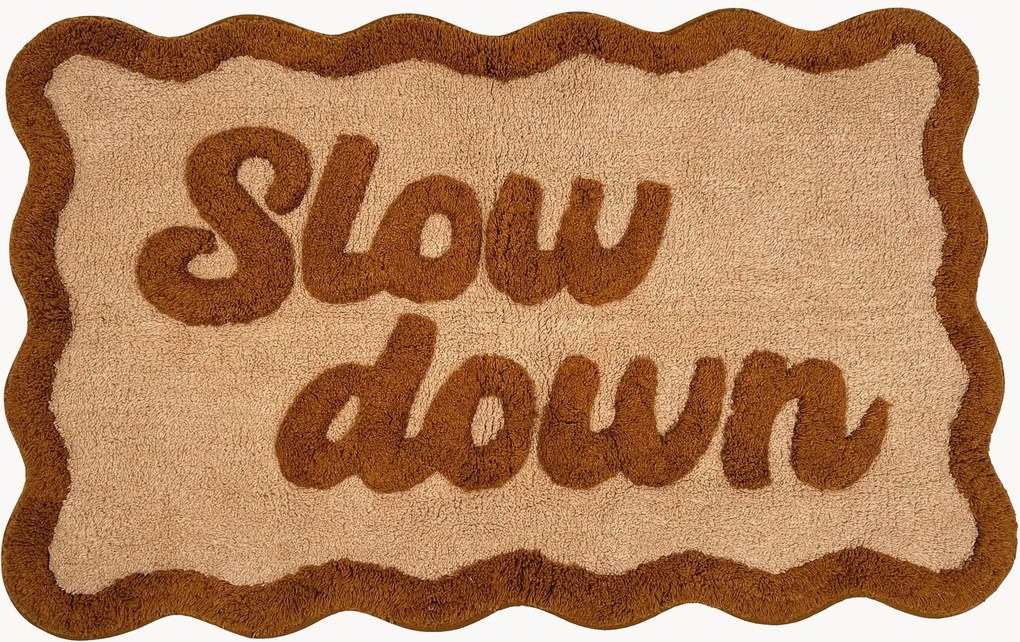 Tappeto da bagno in cotone Slow Down