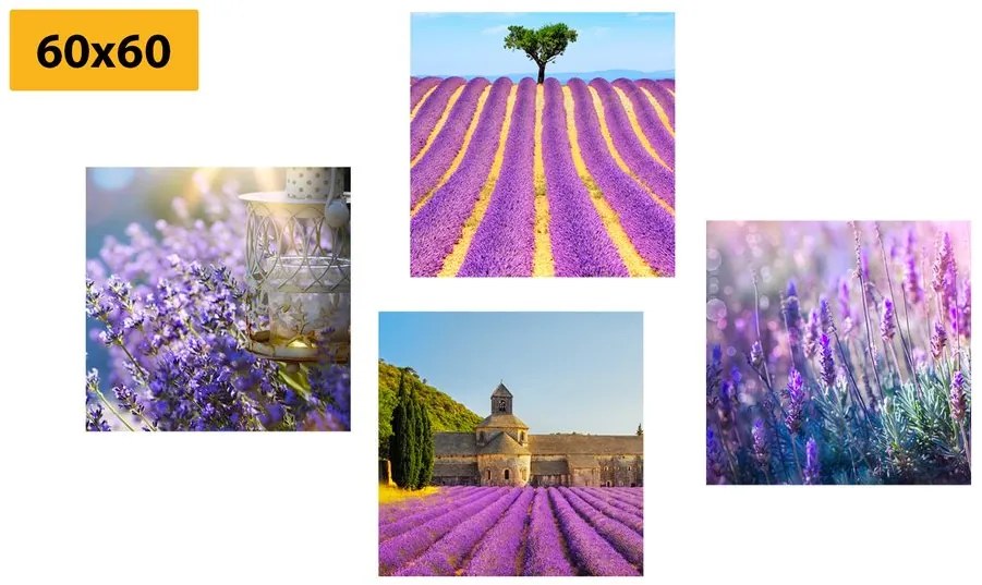 Set di quadri – Ricchezza della lavanda