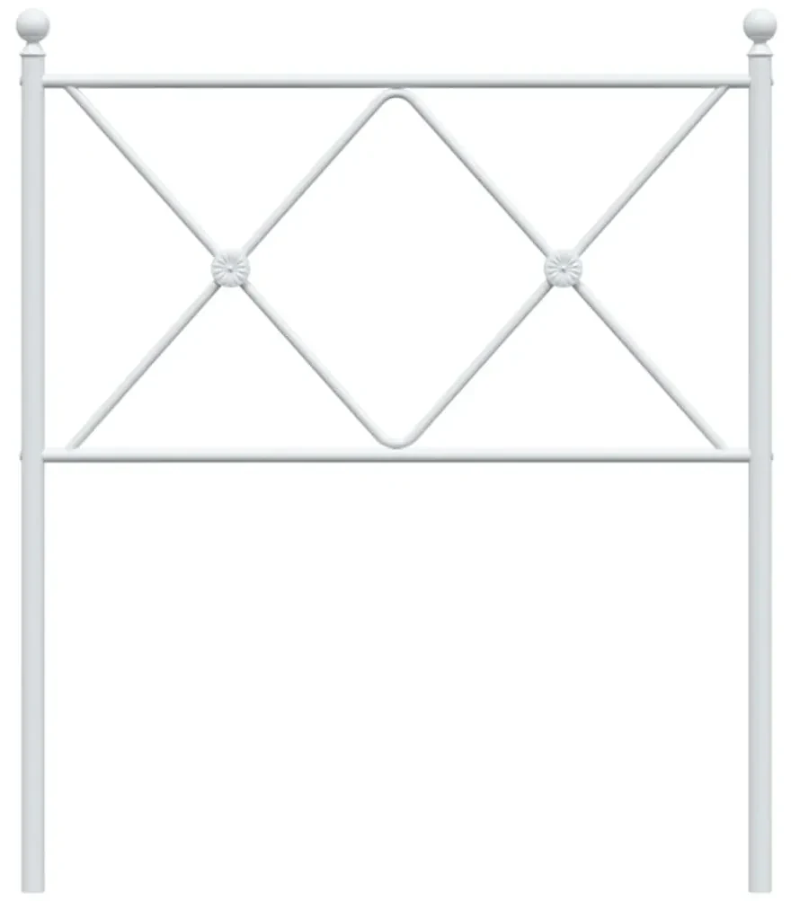 Testiera in metallo bianco 80 cm