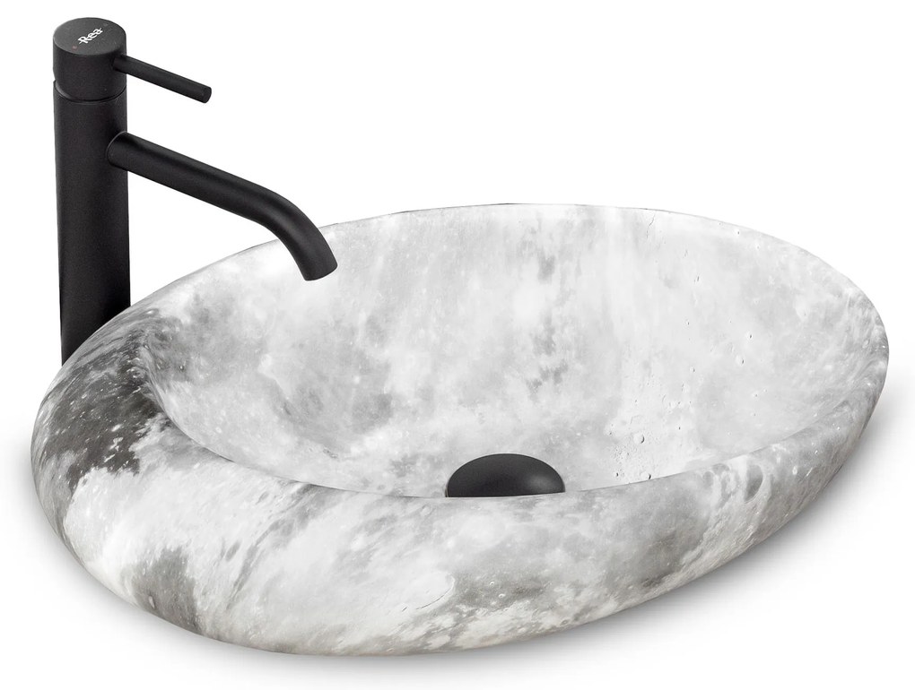 Lavabo da appoggio Rea Roxy C Stone L. Grey