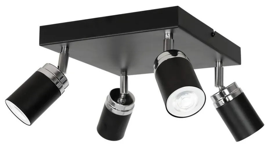 Faretto RENO 4xGU10/8W/230V nero/cromo