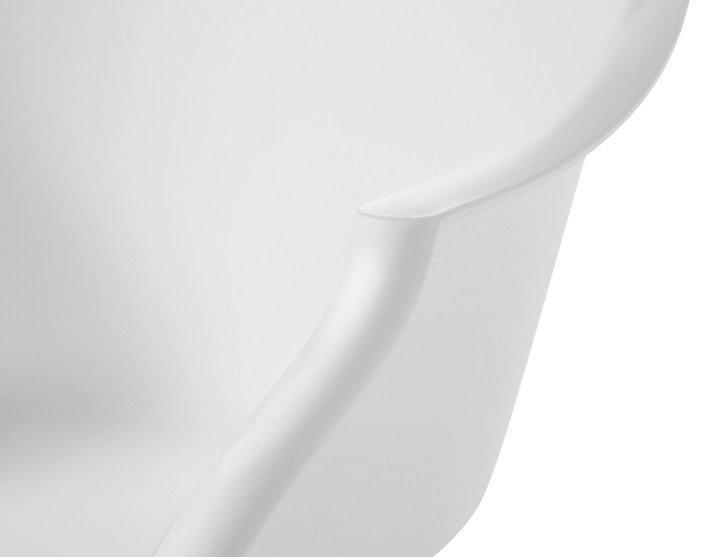 Sedia a dondolo plastica bianca HARMONY Beliani