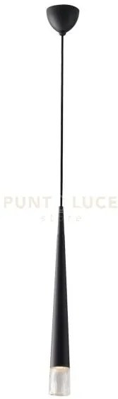 Lampadario a sospensione lancelot nera 1 luce attacco gu10  6x181cm...