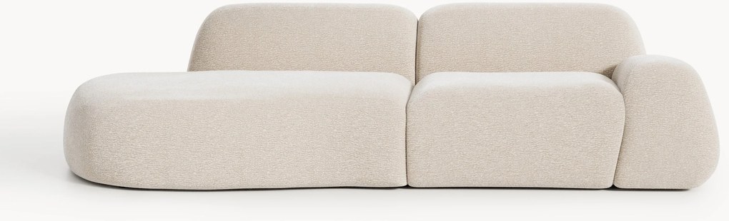 Chaise longue componibile 3 posti in teddy Wolke