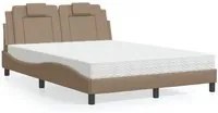 Letto con Materasso Cappuccino 140x200cm Similpelle 3208800