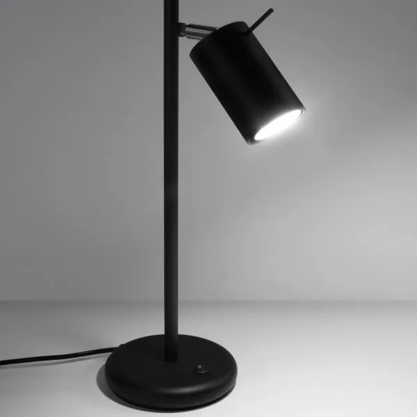 Sollux SL.1091 - Lampada da tavolo RING 1xGU10/10W/230V nero