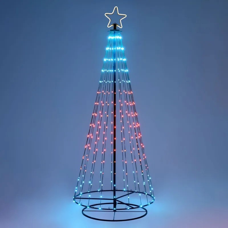 Albero luminoso 342 lampadine multicolore H 240 cm