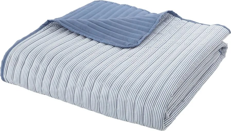 Copriletto blu con rivestimento trapuntato 220x230 cm Stripe – Catherine Lansfield