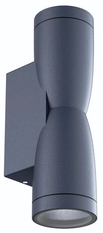 Applique Conica a Clessidra Bidirezionale, IP65 GU10 - Grigia Colore del corpo Grigio