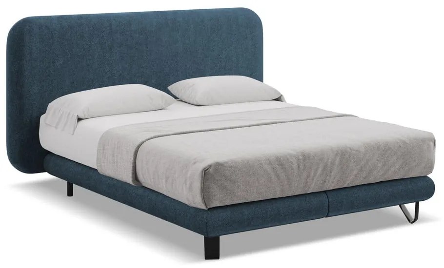 Letto boxspring blu 160x200 cm Ilima - Makamii